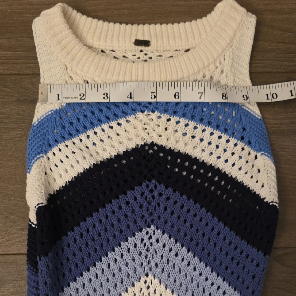 YFB Striped Knit Maxi Dress in Blue and White - Picture 3 of 4